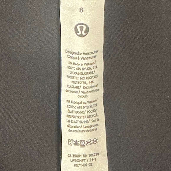 Lululemon Smooth Fit Pull-on High-rise Pant - Black 8 TALL - Picture 5 of 8